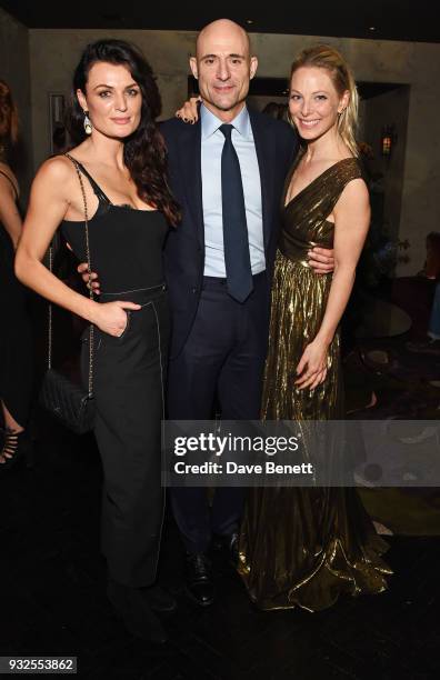 Cast member Lyne Renee, Mark Strong and Anastasia Griffith attend an after party following the Global Premiere of "Deep State", the new espionage...