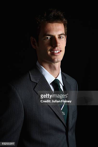Andy Murray of Great Britain poses for a portrait during the Barclays ATP World Tour Finals - Media Day at the County Hall Marriot Hotel on November...