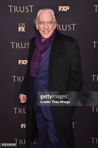 Donald Sutherland attends the 2018 FX Annual All-Star Party at SVA Theater on March 15, 2018 in New York City.