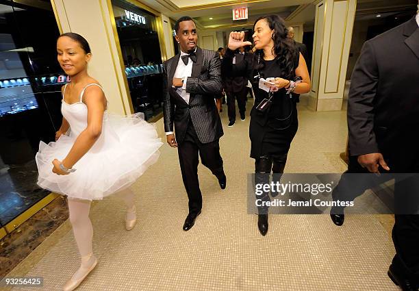 Sean "Diddy" Combs enters the Plaza Hotel to attend the Sean "Diddy" Combs' Birthday Celebration Presented by Ciroc Vodka at The Grand Ballroom at...