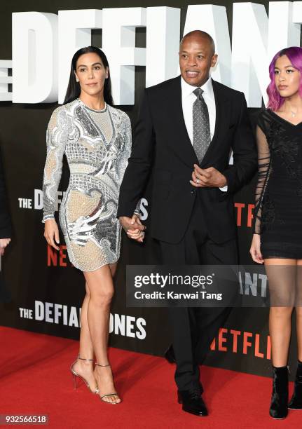 Dr. Dre and wife Nicole Young attend 'The Defiant Ones' special screening at the Ritzy Picturehouse on March 15, 2018 in London, United Kingdom.