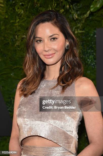 Actor Olivia Munn attends the 2018 A+E Upfront on March 15, 2018 in New York City.