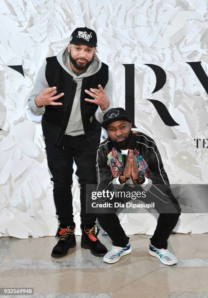 The Kid Mero and Desus Nice attend the 2018 A+E Upfront on March 15, 2018 in New York City.