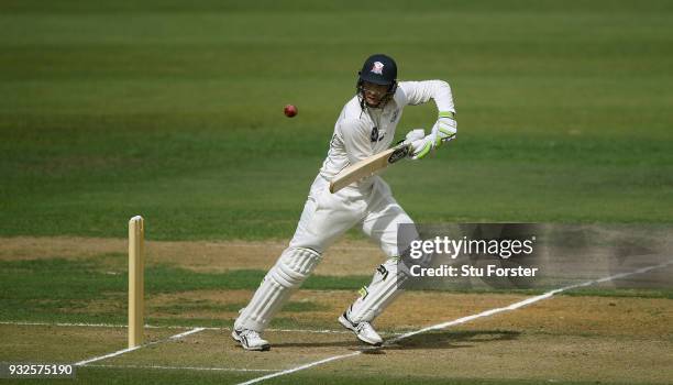 New Zealand batsman Martin Guptill picks up some runs during day one of the Test warm up match between England and New Zealand Cricket XI at Seddon...