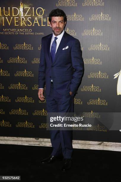 Pierfrancesco Favino attends 'Giudizio Universale' premiere at Auditorium Conciliazione on March 15, 2018 in Rome, Italy.