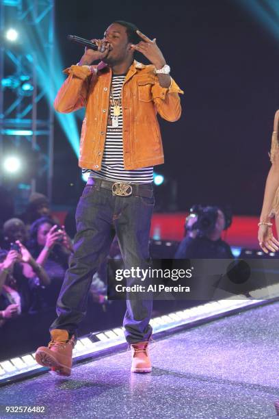 Rapper Meek Mill performs at The Manhattan Center on February 29, 2012 in New York City. .