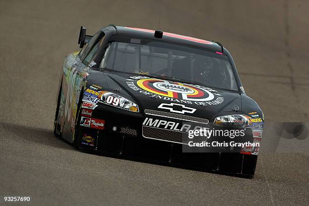 David Stremme, driver of the Miccosukee Indian Gaming & Resort Dodge, drives during practice for the NASCAR Sprint Cup Series Ford 400 at...