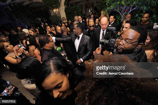 Sean "Diddy" Combs greets guest at the Sean "Diddy" Combs' Birthday Celebration Presented by Ciroc Vodka at The Grand Ballroom at The Plaza Hotel on...