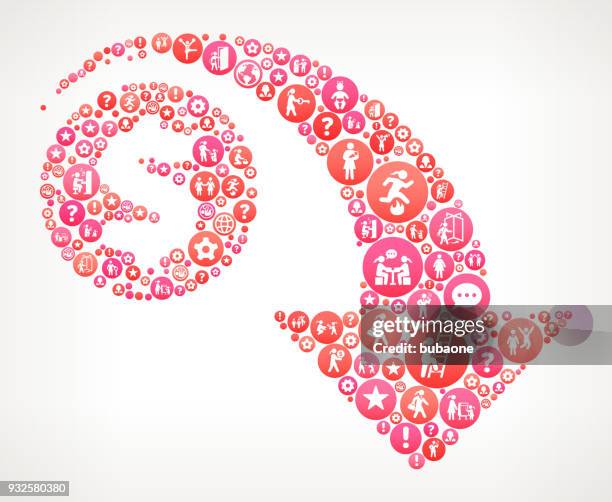 dollar decrease women girl power icons vector background - walk run cycle vector stock illustrations