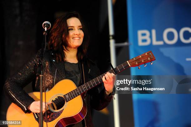 Brandy Clark performs at the Recording Academy Block Party at the Four Seasons Hotel during SXSW on March 15, 2018 in Austin, Texas.