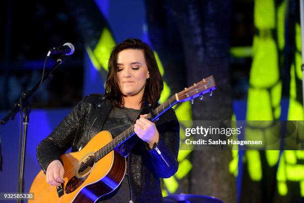 Brandy Clark performs at the Recording Academy Block Party at the Four Seasons Hotel during SXSW on March 15, 2018 in Austin, Texas.