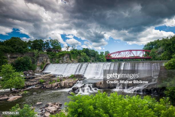 usa, new york, saugerties, waterfall - saugerties imagens e fotografias de stock