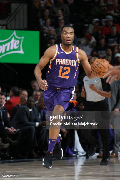 Warren of the Phoenix Suns handles the ball against the Utah Jazz on March 15, 2018 at vivint.SmartHome Arena in Salt Lake City, Utah. NOTE TO USER:...