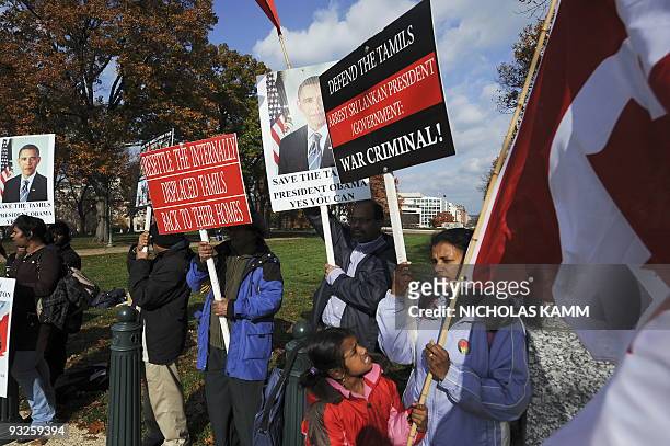 And Canadian-based Tamils protest near the US Capitol in Washington, DC, on November 20, 2009 to bring attention to the end of the 180-day period...
