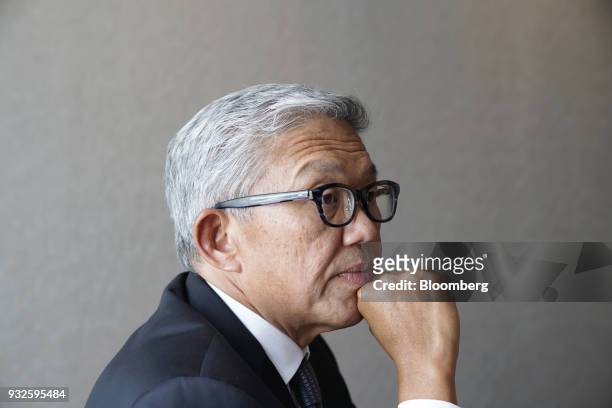 Bahren Shaari, chief executive officer of Bank of Singapore Ltd., listens during an interview in Singapore, on Thursday, March 15, 2018. Bank of...