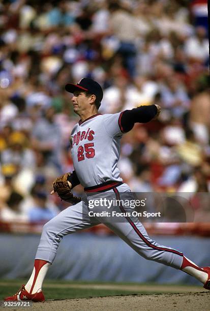 Pitcher Tommy John of the Anaheim Angels pitches during a circa 1980's Major League Baseball game. John played for the Angels from 1982-85.