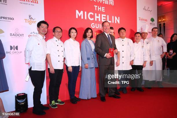Jolin Tsai attends the Michelin dinner party on 14th February, 2018 in Taipei, Taiwan, China.