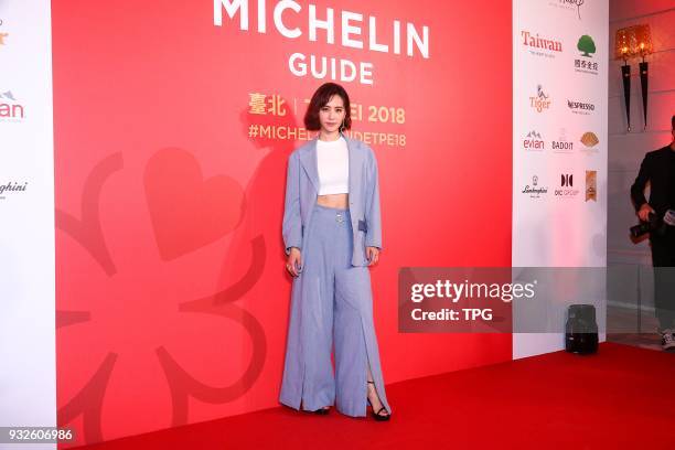 Jolin Tsai attends the Michelin dinner party on 14th February, 2018 in Taipei, Taiwan, China.