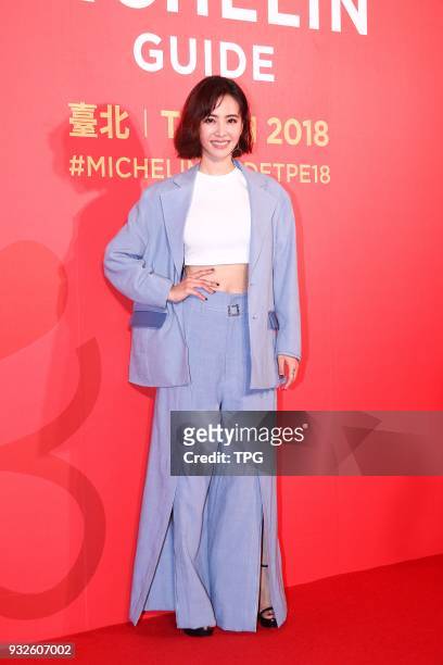 Jolin Tsai attends the Michelin dinner party on 14th February, 2018 in Taipei, Taiwan, China.