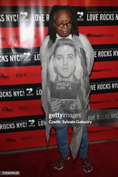 Whoopi Goldberg attends Love Rocks NYC Concert benefiting God's Love We Deliver - Red Carpet at Beacon Theatre on March 15, 2018 in New York City.