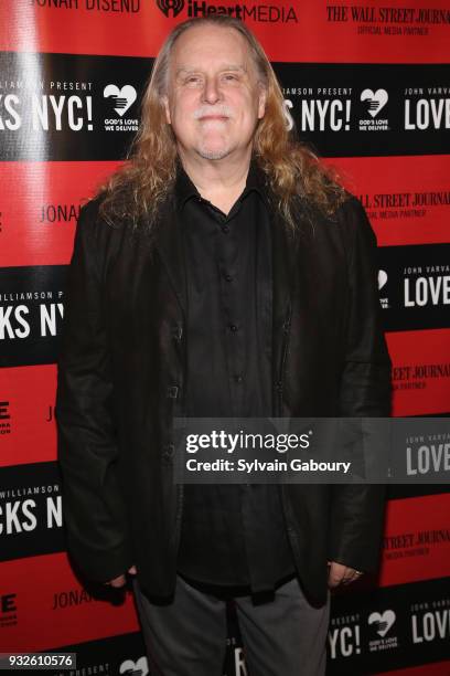 Warren Haynes attends Love Rocks NYC Concert benefiting God's Love We Deliver - Red Carpet at Beacon Theatre on March 15, 2018 in New York City.