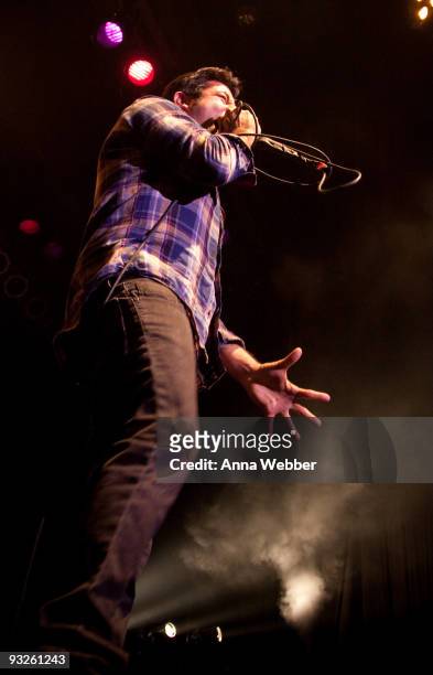 Chino Moreno of the Deftones performs at Chi Cheng Benefit Concert at the Avalon on November 19, 2009 in Hollywood, California.