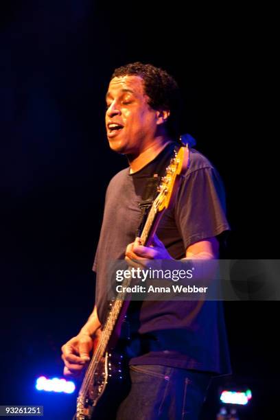 Original Deftones bassist Dominic Garcia performs at Chi Cheng Benefit Concert at the Avalon on November 19, 2009 in Hollywood, California.