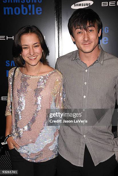 Actress Zelda Williams and guest attend the Samsung Behold II premiere launch party at Boulevard3 on November 18, 2009 in Hollywood, California.