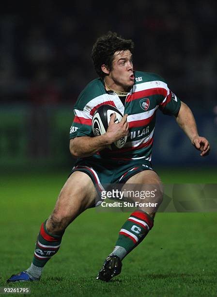 Anthony Allen of Leicester in action during the Guinness Premiership match between Gloucester and Leicester Tigers at Kingsholm on November 20, 2009...