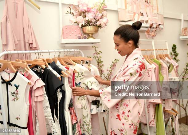 Grasie Mercedes attends the Ted Baker London SS'18 Launch Dinner on March 15, 2018 in Los Angeles, California.