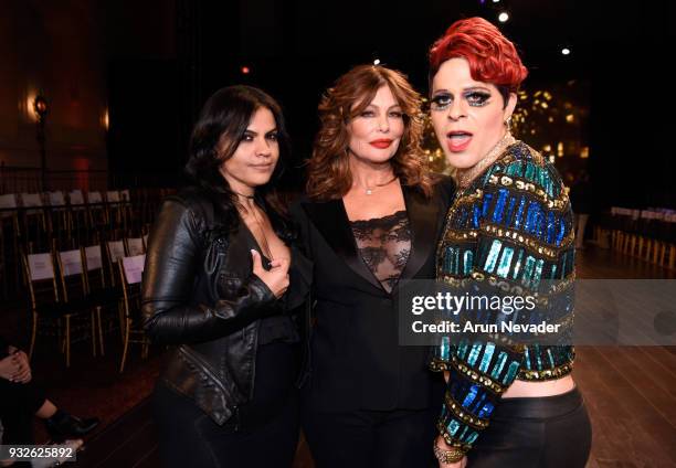 Kelly LeBrock and Sham Ibrahim attend Los Angeles Fashion Week Powered by Art Hearts Fashion LAFW FW/18 10th Season Anniversary - Backstage and Front...