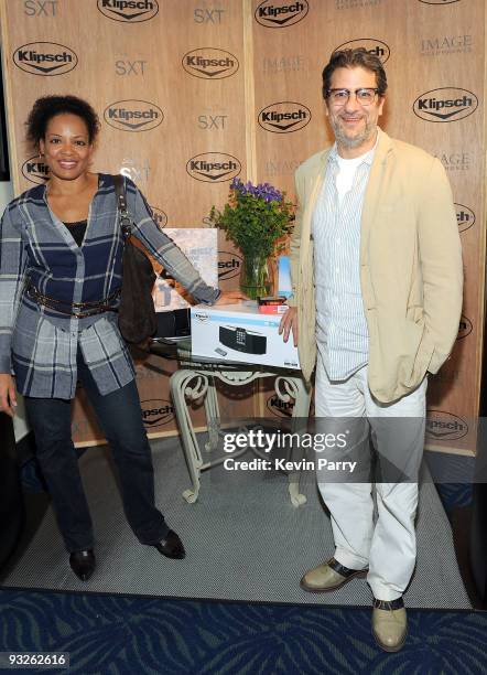 Actress Lauren Velez and writer James Manos Jr. Attend the American Music Awards luxury lounge held at Nokia Theatre L.A. Live on November 20, 2009...