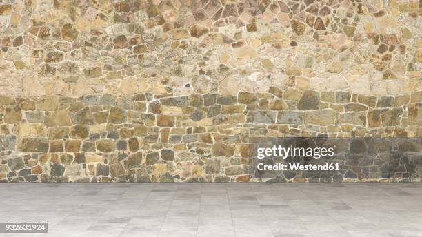 natural stone wall, 3d rendering - steinwand stock-grafiken, -clipart, -cartoons und -symbole