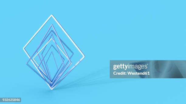 abstract balancing squares, 3d rendering - shapes and sizes stock-grafiken, -clipart, -cartoons und -symbole