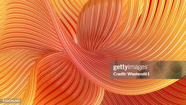 illustrazioni stock, clip art, cartoni animati e icone di tendenza di abstract swirling waves, 3d rendering - rappresentare