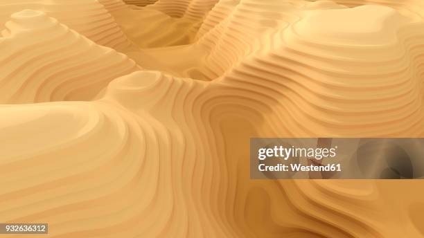 abstract canyon pattern, 3d rendering - horizontal stock illustrations