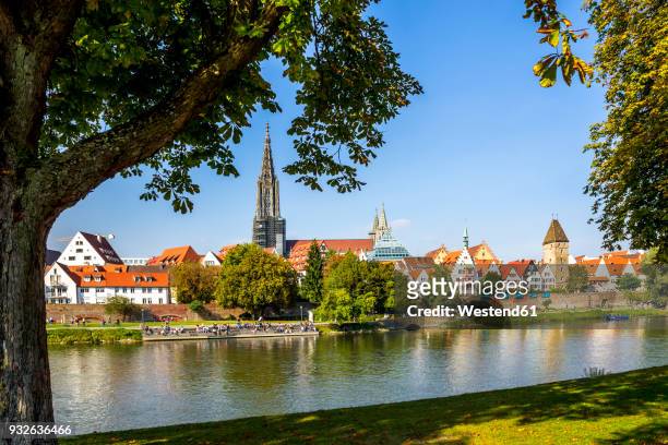 germany, baden-wuerttemberg, ulm, ulm minster and danube river - ulm stock pictures, royalty-free photos & images