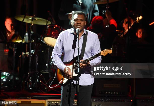 Robert Cray performs onstage at the Second Annual LOVE ROCKS NYC! A Benefit Concert for God's Love We Deliver at Beacon Theatre on March 15, 2018 in...