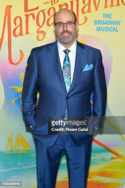 Christopher Ashley attends the Broadway premiere of "Escape to Margaritaville" the new musical featuring songs by Jimmy Buffett at the Marquis...