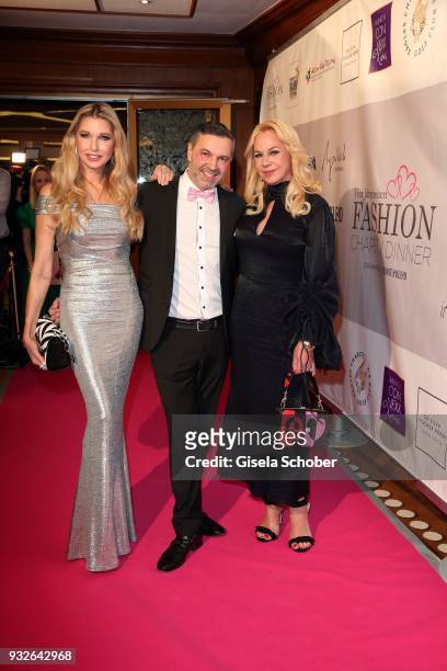 Sabine Piller, Pedro da Silva and Birgit Fischer-Hoeper during the Four Seasons Fashion Charity Dinner at Hotel Vier Jahreszeiten on March 15, 2018...