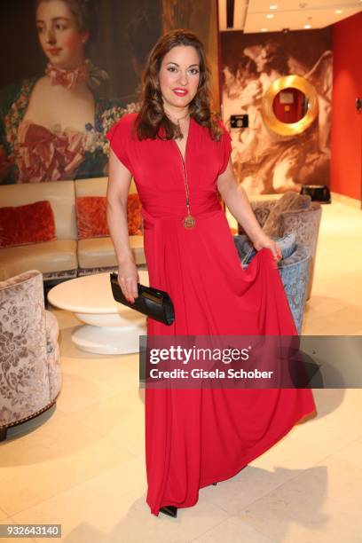 Julia Dahmen during the Four Seasons Fashion Charity Dinner at Hotel Vier Jahreszeiten on March 15, 2018 in Munich, Germany.