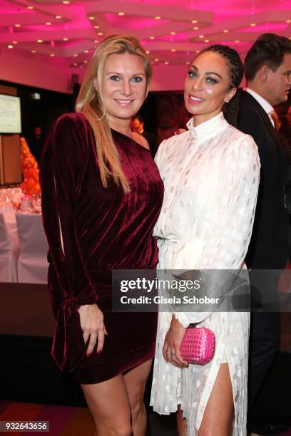 Magdalena Brzeska and Lilly Becker during the Four Seasons Fashion Charity Dinner at Hotel Vier Jahreszeiten on March 15, 2018 in Munich, Germany.