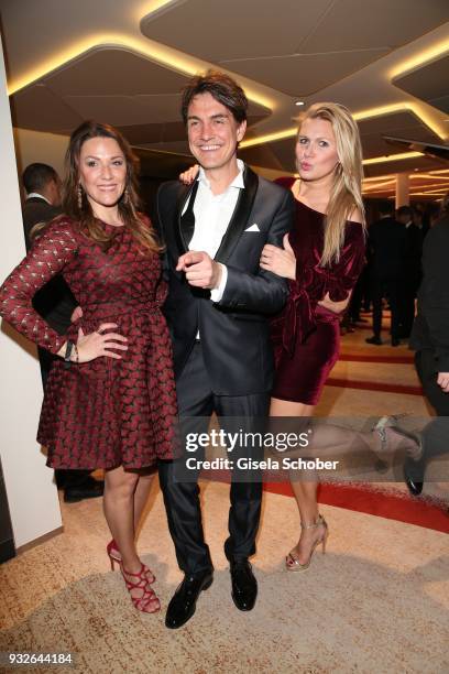 Simone Ballack, Matze Knop, Magdalena Brzeska during the Four Seasons Fashion Charity Dinner at Hotel Vier Jahreszeiten on March 15, 2018 in Munich,...