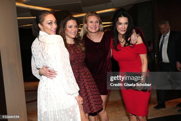 Lilly Becker, Simone Ballack, Magdalena Brzeska, Mariella Ahrens during the Four Seasons Fashion Charity Dinner at Hotel Vier Jahreszeiten on March...