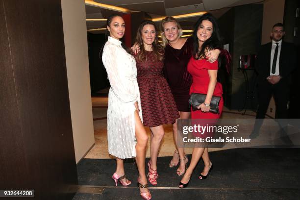 Lilly Becker, Simone Ballack, Magdalena Brzeska, Mariella Ahrens during the Four Seasons Fashion Charity Dinner at Hotel Vier Jahreszeiten on March...