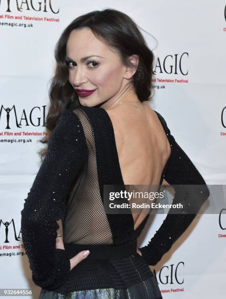 Karina Smirnoff attends the Cinemagic Annual Gala at The Fairmont Miramar Hotel & Bungalows on March 15, 2018 in Santa Monica, California.