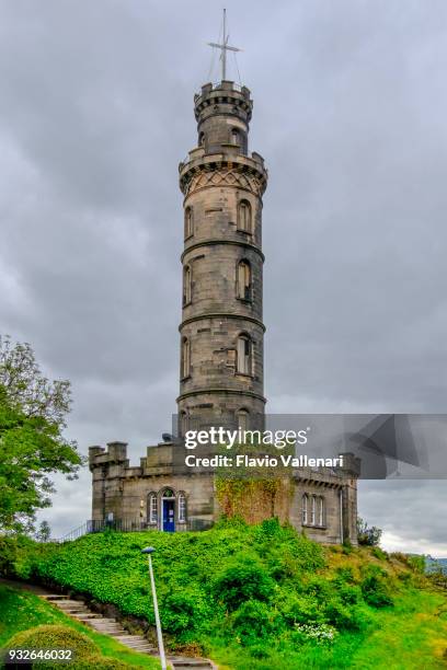 monumento de nelson, edimburgo, escócia - scozia - fotografias e filmes do acervo