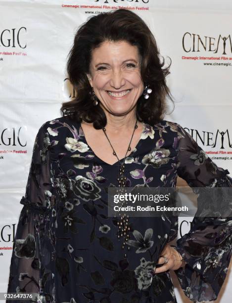 Amy Aquino attends the Cinemagic Annual Gala at The Fairmont Miramar Hotel & Bungalows on March 15, 2018 in Santa Monica, California.