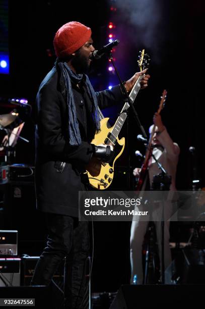 Gary Clark Jr. Performs onstage at the Second Annual LOVE ROCKS NYC! A Benefit Concert for God's Love We Deliver at Beacon Theatre on March 15, 2018...