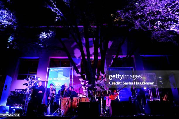 Grupo Fantasma performs at the Recording Academy Block Party during SXSW on March 15, 2018 in Austin, Texas.